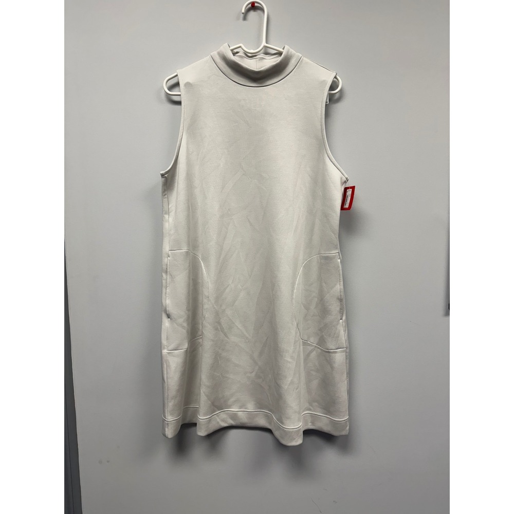 Spanx AirEssentials Mock Neck Dress White Cloud Sleeveless Shift XL 50416R